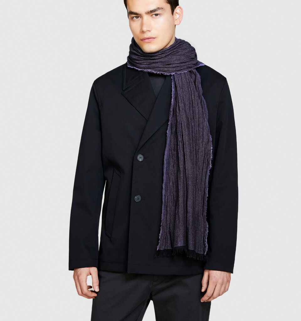 Yarn dyed scarf - null - Plum | Sisley image number 1